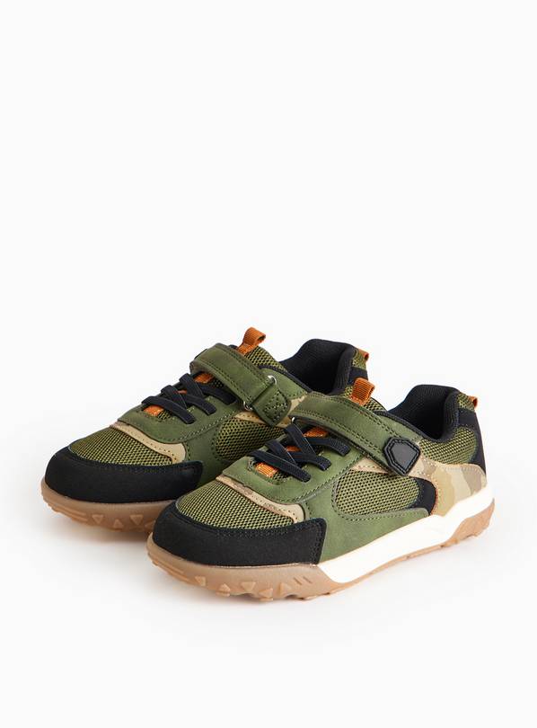 Khaki Camo Panel Trainers 12 Infant